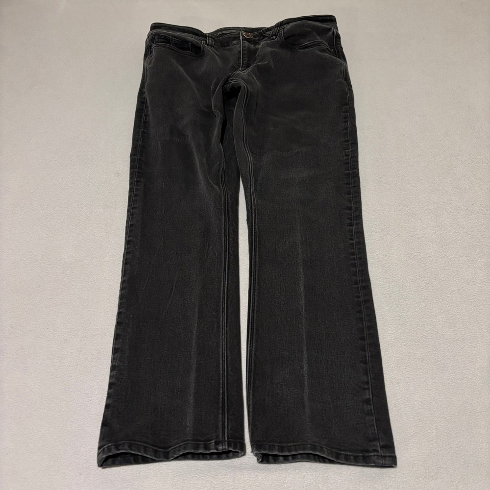 Volcom Vorta Mens Slim Straight Jeans Size 34‎ Black Washed Denim Skate Casual